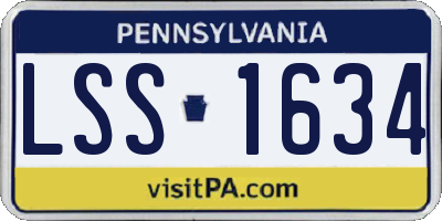 PA license plate LSS1634