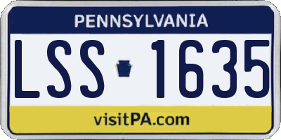 PA license plate LSS1635