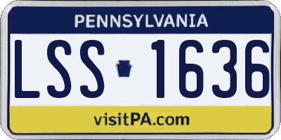 PA license plate LSS1636