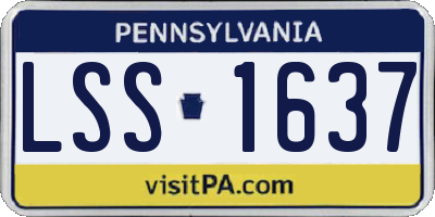 PA license plate LSS1637