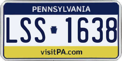 PA license plate LSS1638