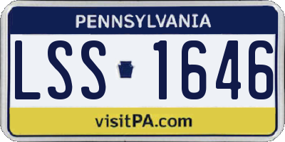 PA license plate LSS1646
