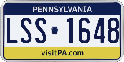PA license plate LSS1648