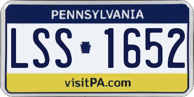 PA license plate LSS1652