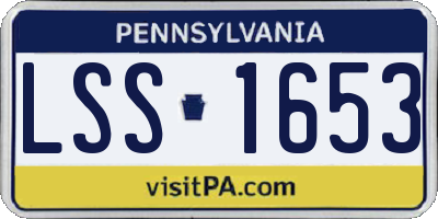 PA license plate LSS1653