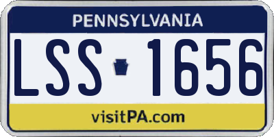 PA license plate LSS1656