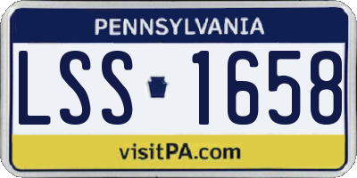 PA license plate LSS1658