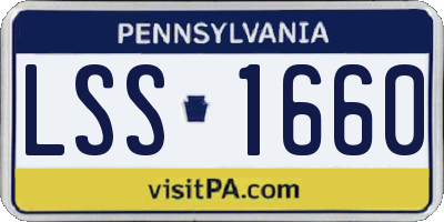 PA license plate LSS1660