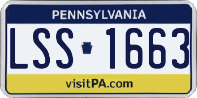 PA license plate LSS1663