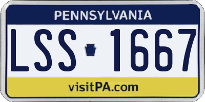 PA license plate LSS1667