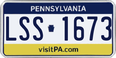 PA license plate LSS1673