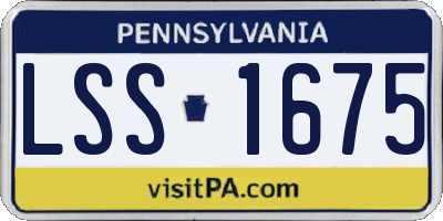 PA license plate LSS1675