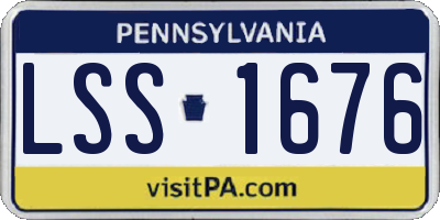 PA license plate LSS1676