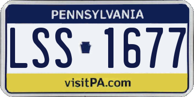 PA license plate LSS1677