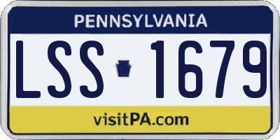 PA license plate LSS1679