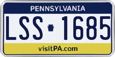 PA license plate LSS1685