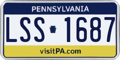 PA license plate LSS1687