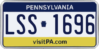 PA license plate LSS1696