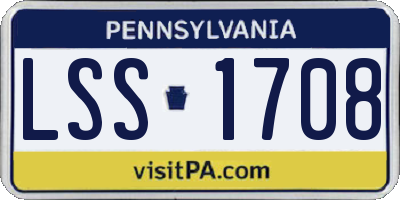 PA license plate LSS1708