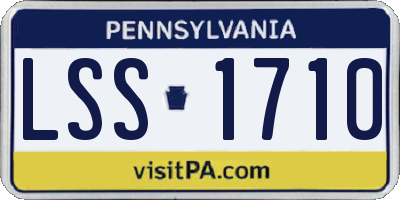 PA license plate LSS1710