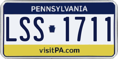PA license plate LSS1711