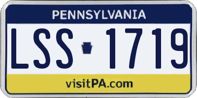 PA license plate LSS1719