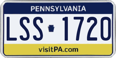 PA license plate LSS1720