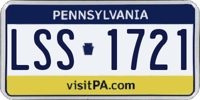 PA license plate LSS1721