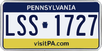 PA license plate LSS1727