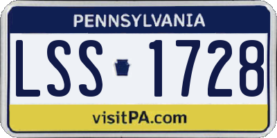 PA license plate LSS1728