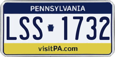 PA license plate LSS1732