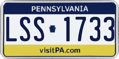 PA license plate LSS1733