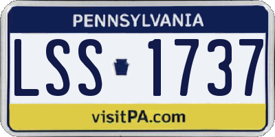 PA license plate LSS1737
