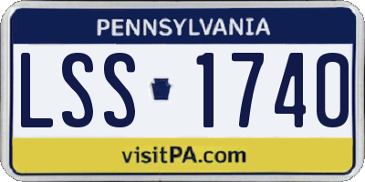 PA license plate LSS1740