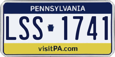 PA license plate LSS1741