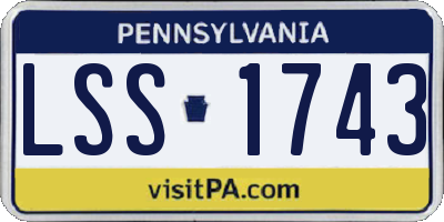 PA license plate LSS1743
