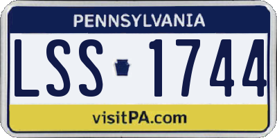 PA license plate LSS1744