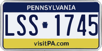 PA license plate LSS1745