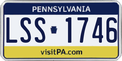 PA license plate LSS1746
