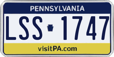 PA license plate LSS1747