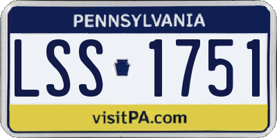 PA license plate LSS1751