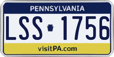PA license plate LSS1756