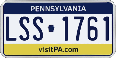 PA license plate LSS1761