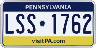 PA license plate LSS1762