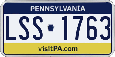 PA license plate LSS1763