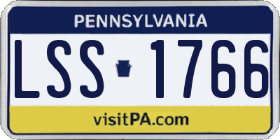 PA license plate LSS1766