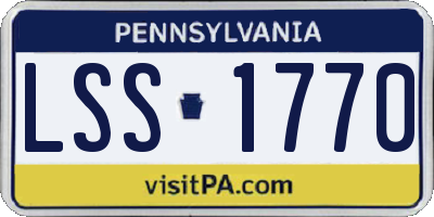 PA license plate LSS1770