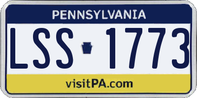 PA license plate LSS1773