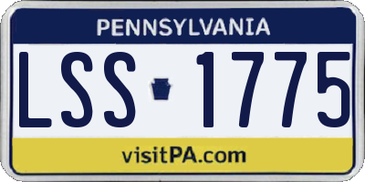 PA license plate LSS1775
