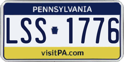 PA license plate LSS1776